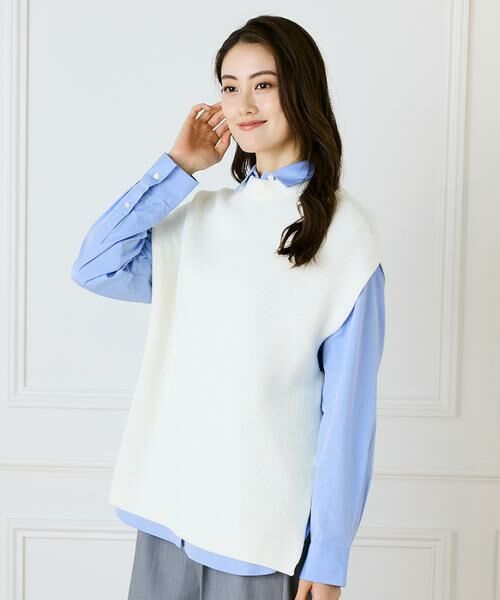 I.T.'S. international / イッツインターナショナル ベスト | モックネックジレ | 詳細20