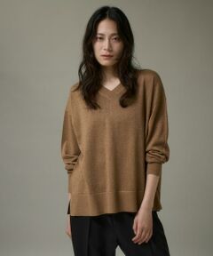 I.T.'S. international / イッツインターナショナル ニット・セーター | Ｖネックラメプルオーバー