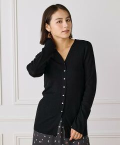 I.T.'S. international / イッツインターナショナル カーディガン・ボレロ | Vネックリブニットカーディガン《Melty air wool》