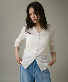 I.T.'S. international / イッツインターナショナル カーディガン・ボレロ | Vネックリブニットカーディガン《Melty air wool》