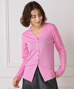 I.T.'S. international / イッツインターナショナル カーディガン・ボレロ | Vネックリブニットカーディガン《Melty air wool》