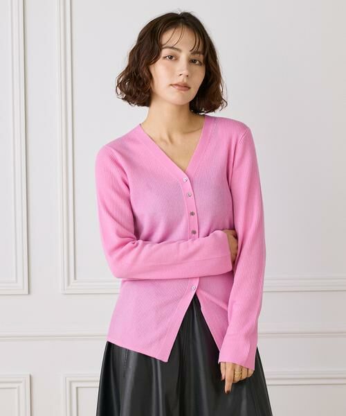 I.T.'S. international / イッツインターナショナル カーディガン・ボレロ | Vネックリブニットカーディガン《Melty air wool》 | 詳細12