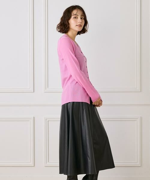 I.T.'S. international / イッツインターナショナル カーディガン・ボレロ | Vネックリブニットカーディガン《Melty air wool》 | 詳細14
