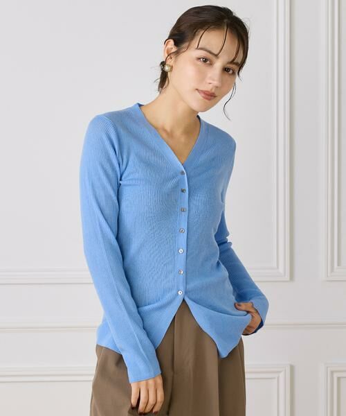I.T.'S. international / イッツインターナショナル カーディガン・ボレロ | Vネックリブニットカーディガン《Melty air wool》 | 詳細15
