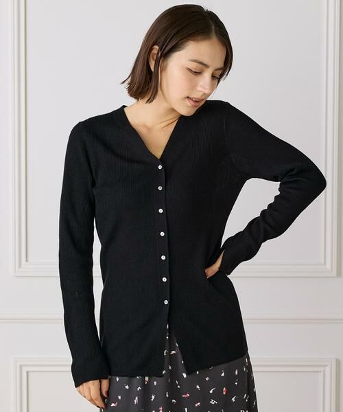 I.T.'S. international / イッツインターナショナル カーディガン・ボレロ | Vネックリブニットカーディガン《Melty air wool》 | 詳細9