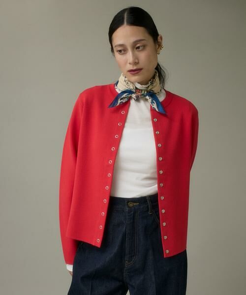 I.T.'S. international / イッツインターナショナル カーディガン・ボレロ | ドットボタンニットカーディガン | 詳細1