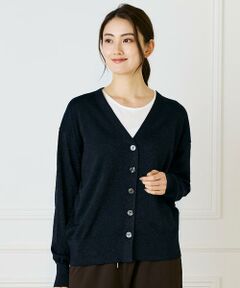 I.T.'S. international / イッツインターナショナル カーディガン・ボレロ | Ｖネックラメカーディガン