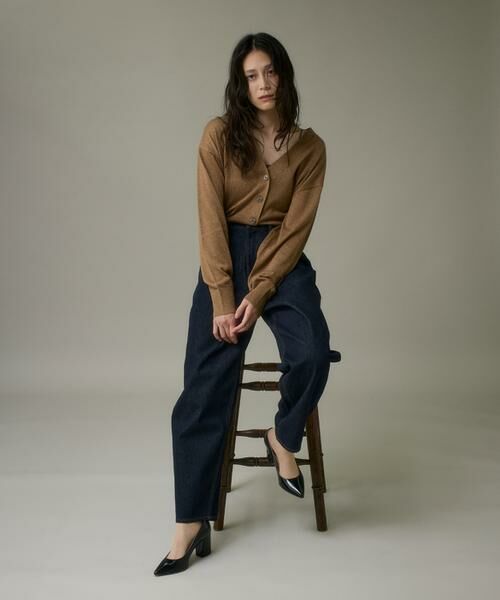 I.T.'S. international / イッツインターナショナル カーディガン・ボレロ | Ｖネックラメカーディガン | 詳細2