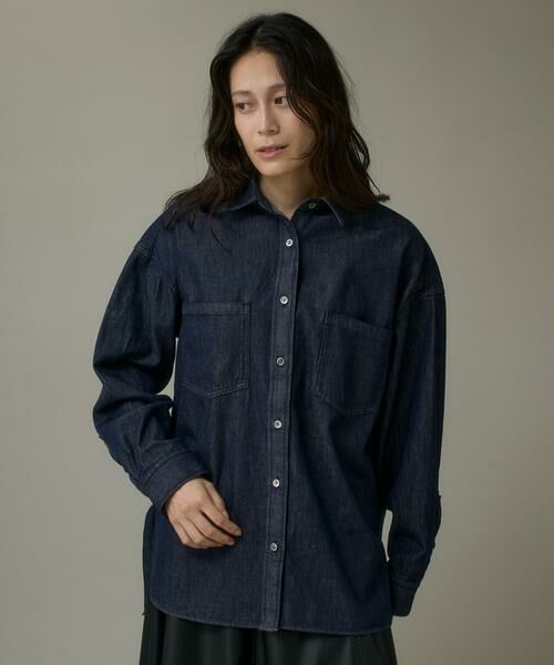 I.T.'S. international / イッツインターナショナル シャツ・ブラウス | オーバーサイズ反応染デニムシャツ | 詳細12