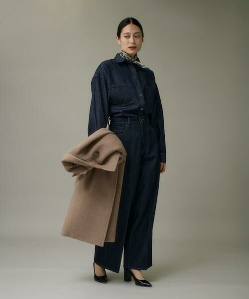 I.T.'S. international / イッツインターナショナル シャツ・ブラウス | オーバーサイズ反応染デニムシャツ | 詳細5