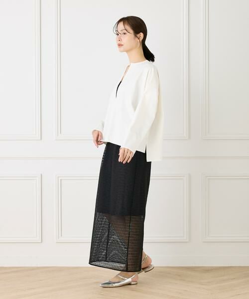 I.T.'S. international / イッツインターナショナル カットソー | コットンポンチキーネックオーバーカットソー | 詳細11