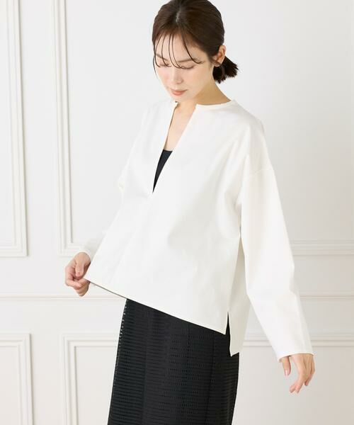 I.T.'S. international / イッツインターナショナル カットソー | コットンポンチキーネックオーバーカットソー | 詳細12