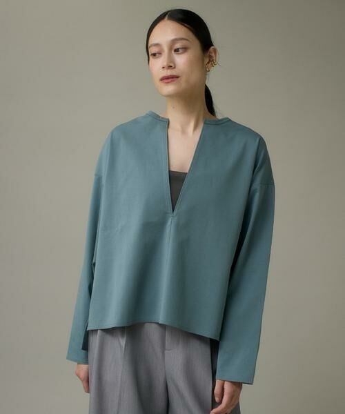 I.T.'S. international / イッツインターナショナル カットソー | コットンポンチキーネックオーバーカットソー | 詳細13