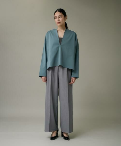 I.T.'S. international / イッツインターナショナル カットソー | コットンポンチキーネックオーバーカットソー | 詳細2