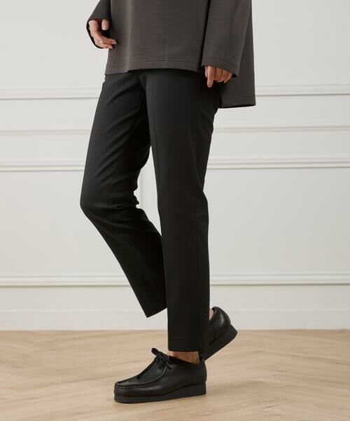 I.T.'S. international/イッツインターナショナル ベーシックテーパードパンツ《TRサキソニー裏起毛》 ブラック 05 I.T.'S. international/イッツインターナショナル ベーシックテーパードパンツ《TRサキソニー裏起毛》 ブラック 05