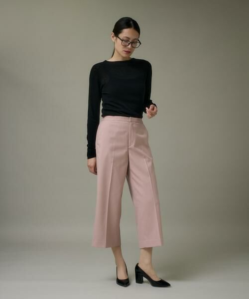 I.T.'S. international / イッツインターナショナル その他パンツ | ワイドクロップトパンツ《TRサキソニー裏起毛》 | 詳細7