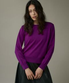 ウォッシャブルウールベーシッククルーネックニット《HARMONY》