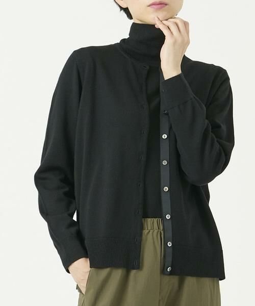 I.T.'S. international/イッツインターナショナル クルーネックカーディガン《HARMONY》 ブラック 07 I.T.'S. international/イッツインターナショナル クルーネックカーディガン《HARMONY》 ブラック 07