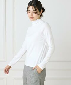 I.T.'S. international / イッツインターナショナル カットソー | 長袖ハイネックプルオーバー《スビン綿MIXフライス》