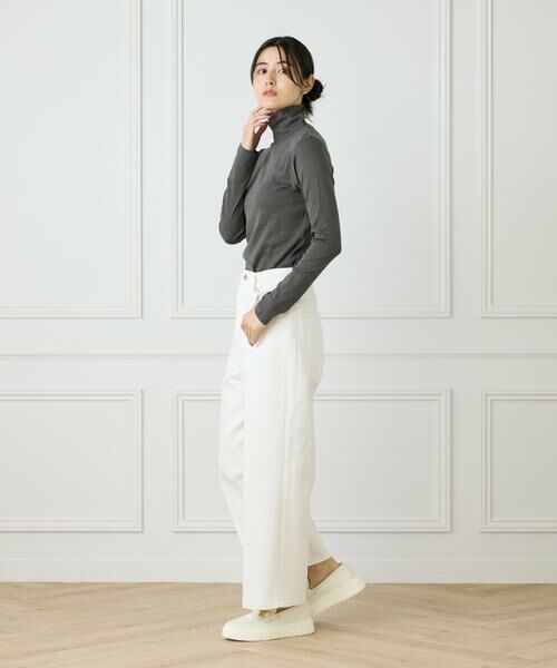 I.T.'S. international / イッツインターナショナル カットソー | 長袖ハイネックプルオーバー《スビン綿MIXフライス》 | 詳細10