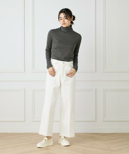 I.T.'S. international / イッツインターナショナル カットソー | 長袖ハイネックプルオーバー《スビン綿MIXフライス》 | 詳細9