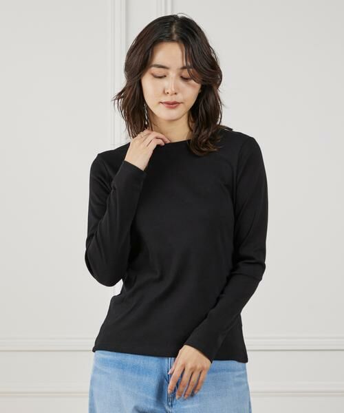 I.T.'S. international / イッツインターナショナル Tシャツ | 長袖クルーネックプルオーバー《スビン綿MIXフライス》 | 詳細1