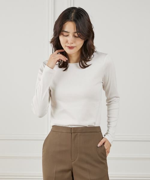 I.T.'S. international/イッツインターナショナル 長袖クルーネックプルオーバー《スビン綿MIXフライス》 グレー1 11 I.T.'S. international/イッツインターナショナル 長袖クルーネックプルオーバー《スビン綿MIXフライス》 グレー1 11