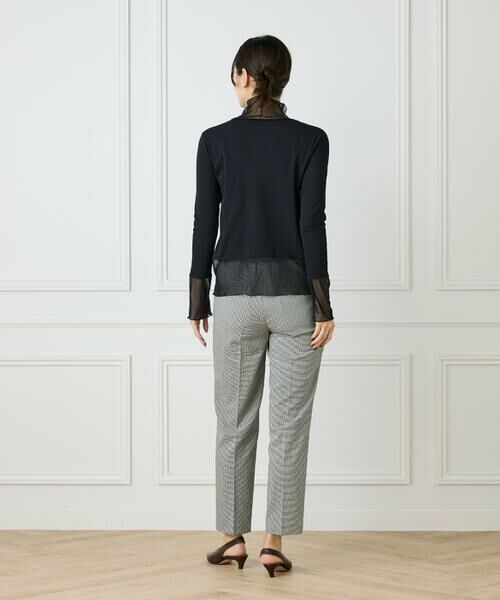 I.T.'S. international / イッツインターナショナル カットソー | チュールドッキングハイネックカットソー | 詳細11