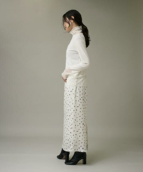 I.T.'S. international / イッツインターナショナル カットソー | チュールドッキングハイネックカットソー | 詳細3