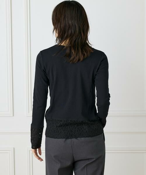 I.T.'S. international / イッツインターナショナル Tシャツ | レースドッキングクルーネックカットソー | 詳細11