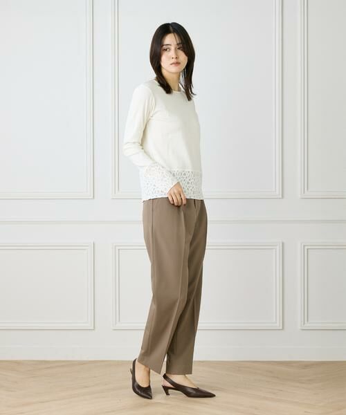 I.T.'S. international / イッツインターナショナル Tシャツ | レースドッキングクルーネックカットソー | 詳細6