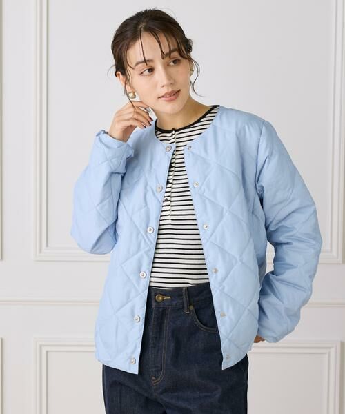 I.T.'S. international/イッツインターナショナル クルーネックダウンジャケット《TAIONコラボレーション》 サックス3 11 I.T.'S. international/イッツインターナショナル クルーネックダウンジャケット《TAIONコラボレーション》 サックス3 11