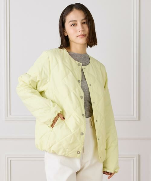 I.T.'S. international / イッツインターナショナル ダウンジャケット・ベスト | クルーネックダウンジャケット《TAIONコラボレーション》 (イエロー)