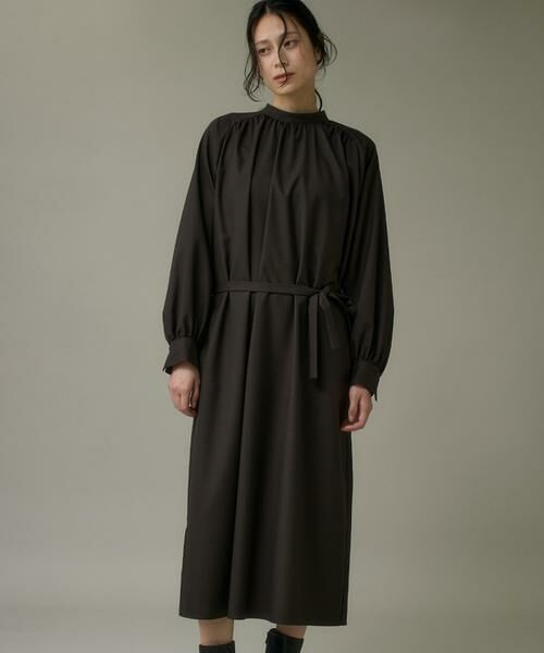 I.T.'S. international / イッツインターナショナル ミニ丈・ひざ丈ワンピース | ウール２WAYワンピース《アリエスウール Super120S'》 | 詳細1