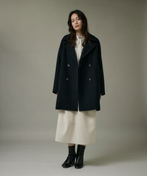 I.T.'S. international / イッツインターナショナル ミニ丈・ひざ丈ワンピース | ウール２WAYワンピース《アリエスウール Super120S'》 | 詳細10