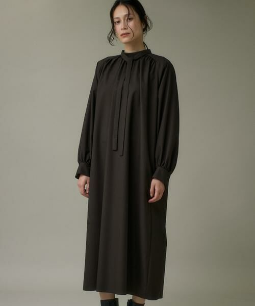 I.T.'S. international / イッツインターナショナル ミニ丈・ひざ丈ワンピース | ウール２WAYワンピース《アリエスウール Super120S'》 | 詳細12