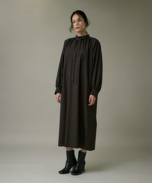I.T.'S. international / イッツインターナショナル ミニ丈・ひざ丈ワンピース | ウール２WAYワンピース《アリエスウール Super120S'》 | 詳細5