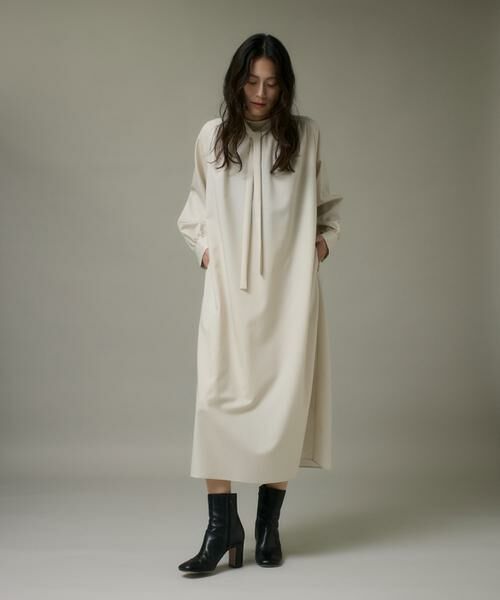 I.T.'S. international / イッツインターナショナル ミニ丈・ひざ丈ワンピース | ウール２WAYワンピース《アリエスウール Super120S'》 | 詳細8