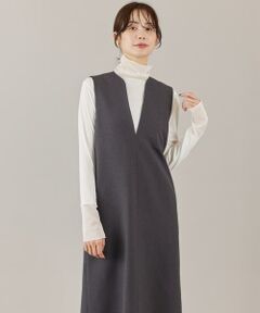 I.T.'S. international / イッツインターナショナル ロング・マキシ丈ワンピース | カーブカラーワンピース《ウーリッシュフラノライト》