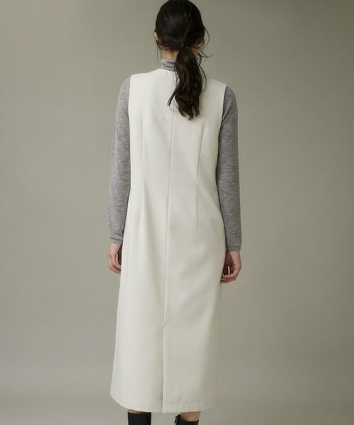 I.T.'S. international / イッツインターナショナル ロング・マキシ丈ワンピース | カーブカラーワンピース《ウーリッシュフラノライト》 | 詳細13