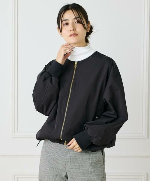 I.T.'S. international / イッツインターナショナル ブルゾン | メモリーツイルノーカラーブルゾン | 詳細1