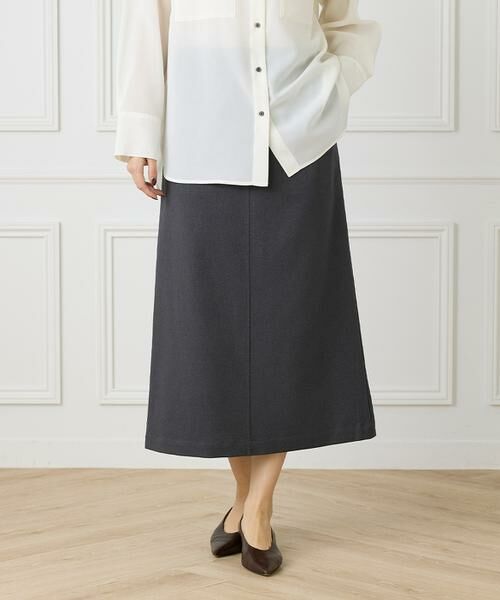 I.T.'S. international/イッツインターナショナル イージースカート《ウーリッシュフラノライト》 ミディアムグレー2 09 I.T.'S. international/イッツインターナショナル イージースカート《ウーリッシュフラノライト》 ミディアムグレー2 09