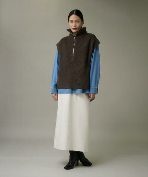 I.T.'S. international / イッツインターナショナル ミニ・ひざ丈スカート | イージースカート《ウーリッシュフラノライト》 | 詳細5