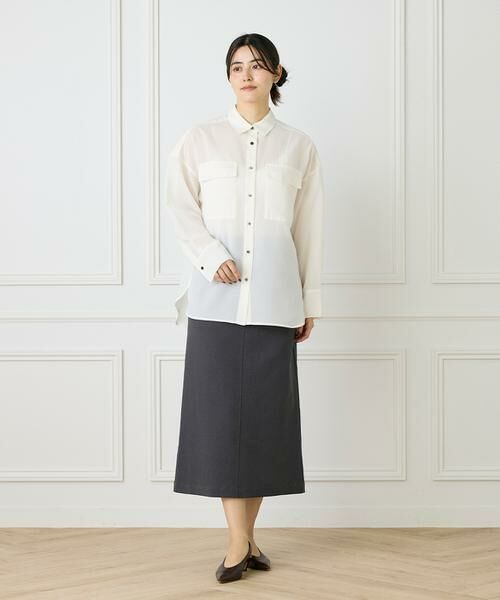 I.T.'S. international / イッツインターナショナル ミニ・ひざ丈スカート | イージースカート《ウーリッシュフラノライト》 | 詳細8