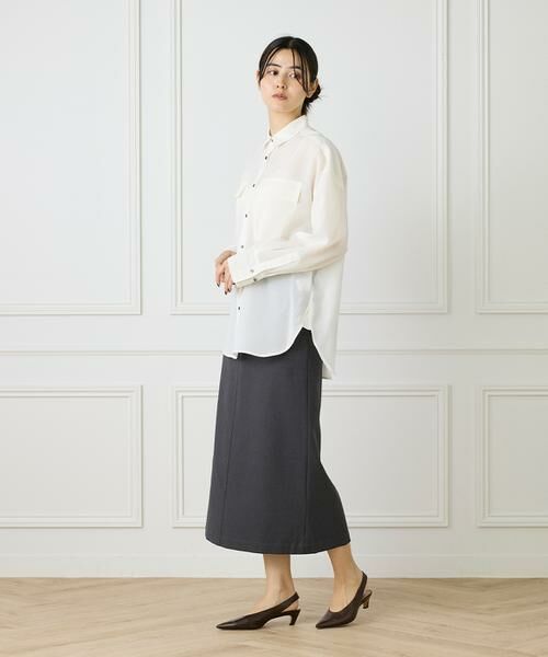 I.T.'S. international / イッツインターナショナル ミニ・ひざ丈スカート | イージースカート《ウーリッシュフラノライト》 | 詳細9