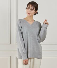 I.T.'S. international / イッツインターナショナル ニット・セーター | Vネックニットプルオーバー《Melty air organic cotton》