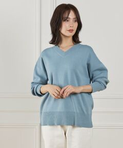I.T.'S. international / イッツインターナショナル ニット・セーター | Vネックニットプルオーバー《Melty air organic cotton》