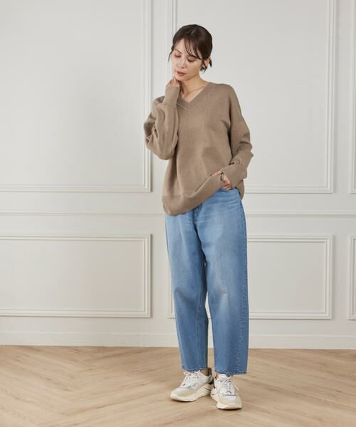I.T.'S. international / イッツインターナショナル ニット・セーター | Vネックニットプルオーバー《Melty air organic cotton》 | 詳細10
