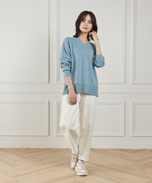I.T.'S. international / イッツインターナショナル ニット・セーター | Vネックニットプルオーバー《Melty air organic cotton》 | 詳細6