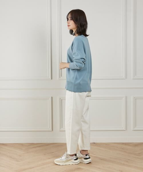 I.T.'S. international / イッツインターナショナル ニット・セーター | Vネックニットプルオーバー《Melty air organic cotton》 | 詳細8